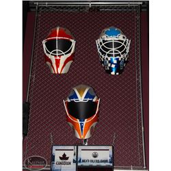 LOT OF 3 LARGE GOALIE MASKS
