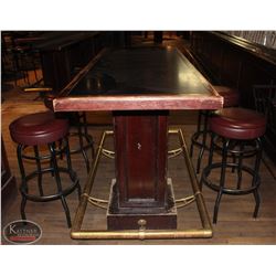 STAND-UP BAR TABLE WITH FOOTRAILS SOLD WITH
