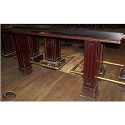 LOT OF 2 DOUBLE PEDESTAL WOOD STAND-UP TABLE