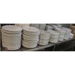 LOT OF APPROX. 150 - 10.5" WHITE DINNER PLATES