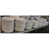 Image 1 : LOT OF APPROX. 150 - 10.5" WHITE DINNER PLATES