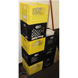 7 CRATES OF ASSORTED DINNER PLATES