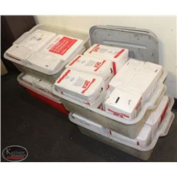 4 TOTES OF ASSORTED NAPKINS