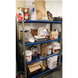 CONTENTS OF STORAGE RACK INCL. FOOD INGREDIENTS