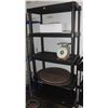 Image 1 : BLACK 5 TIER STORAGE RACK WITH CONTENTS