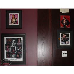 LOT OF 4 BRET " THE HITMAN" HART MEMORABILIA PHOTO