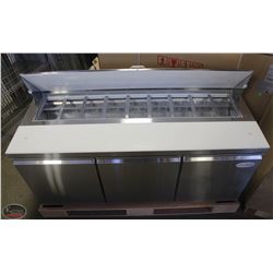 NEW 6' STAINLESS STEEL REFRIGERATED PREP TABLE