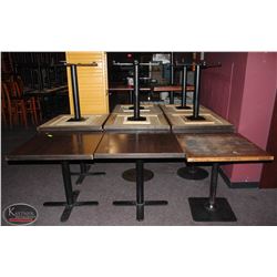 13 SQUARE WOOD TABLES