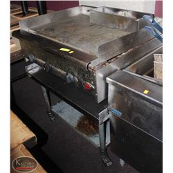 WELLS GRIDDLE ON EQUIPMENT STAND WITH CASTORS