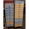 Image 1 : 2 STACKS OF DISHWASHER TRAYS ON CARTS