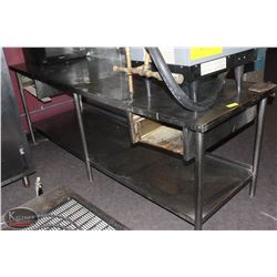 STAINLESS STEEL WORKTABLE W/ UNDERSHELF