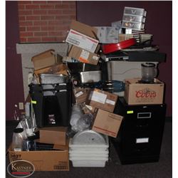 LARGE LOT OF ASSORTED RESTAURANT SUPPLIES