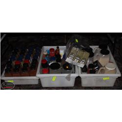 3 WHITE TOTES FULL OF SPICES