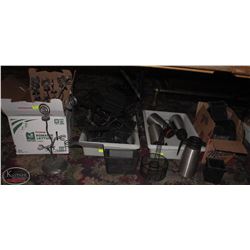 LARGE LOT INCLUDING TABLE TOP SIGN HOLDERS,