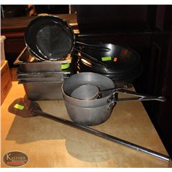 LOT OF S/S BOWL, INSERTS, POT, STRAINERS & STEEL