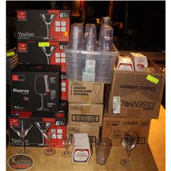 5 BOXES OF BORMIOLI ROUO YPSILON MARTINI GLASSES,