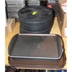 ASSORTED LOT OF DRINK TRAYS & FOOD TRAYS