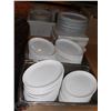 Image 1 : LARGE LOT OF ASSORTED WHITE DISHWARE INCL. PLATES