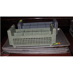 6 PANS & 2 CUTLERY BASKET