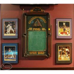 3 BASKETBALL PICTURES & 2 BASEBALL PICTURE &