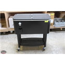 UPDATE 65QT COOLER CART W/ BOTTLE OPENER