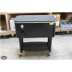 UPDATE 65QT COOLER CART W/ BOTTLE OPENER