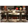 Image 2 : LOT OF TWO 3 TAP BEER TOWERS W/ INTEGRATED GLASS