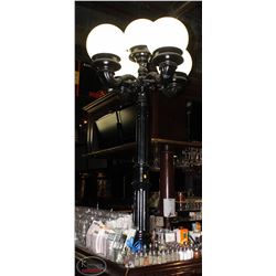 LARGE 5 GLOBE DECORATIVE METAL LAMP POST