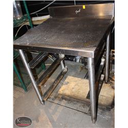 QUEST STAINLESS STEEL TABLE W/ DISHRACK HOLDER