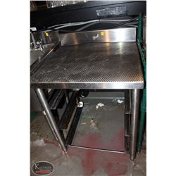 QUEST STAINLESS STEEL TABLE W/ DISHRACK HOLDER