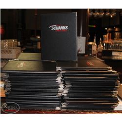 LARGE LOT OF SCHANKS MENU COVERS