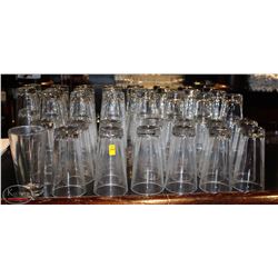 LARGE LOT OF BEER GLASSES