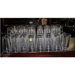 LARGE LOT OF BEER GLASSES