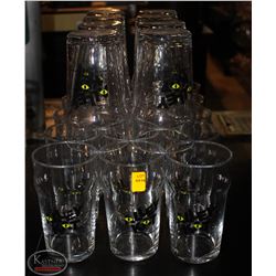 LOT OF 23  ALLEY CAT BEER GLASSES