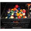Image 1 : CRATE OF ASSORTED POOL BALLS