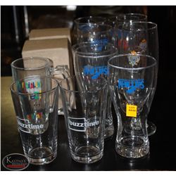 SMALL LOT OF ASSORTED BEER GLASSES