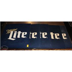 LOT OF 5 MILLER LITE BAR SPILL MATS