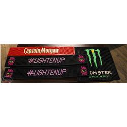 LOT OF 6 BAR SPILL MATS INCL. MONSTER ENERGY,