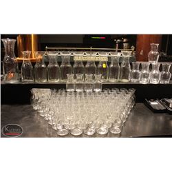 LOT OF ASSORTED SIZE OF GLASS WATER CARAFES