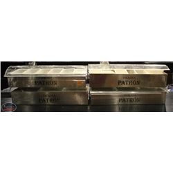 LOT OF 4 PATRON TEQUILA  BAR CADDIES