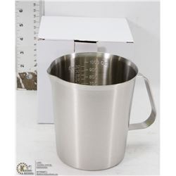 NEW 1000ML STAINLESS STEEL GRADUATED MEASURE CUP