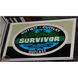 SURVIVOR " OUTWIT- OUTPLAY- OUTLAST" BANNER
