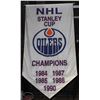 Image 1 : EDMONTON OILERS STANLEY CUP CHAMPIONS WHITE BANNER