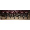 Image 1 : LOT OF 13 BLACK RIM PADDED BAR STOOLS