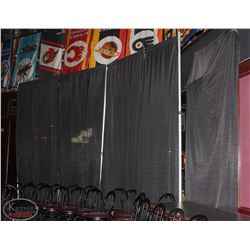 PORTABLE BLACK CURTAINS WITH FRAME