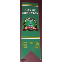 CITY OF EDMONTON CANADIAN FOOTBALL CHAMPIONS SIGN