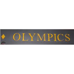 GOLD PAINTED WOODEN LETTERS "OLYMPICS"