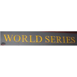 GOLD PAINTED WOODEN LETTERS "WORLD SERIES"