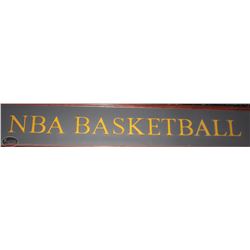 GOLD PAINTED WOODEN LETTERS "NBA BASKETBALL"