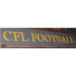 GOLD PAINTED WOODEN LETTERS "CFL FOOTBALL"